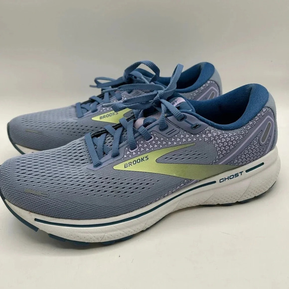 Brooks Ghost 14 Women Neutral Running Purple Impression /Dutch/ Lime Size 10 - Picture 5 of 12